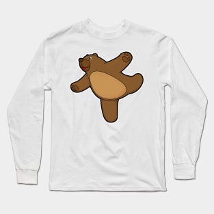 Bear at Yoga Stretching exercise Long Sleeve T-Shirt